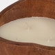 80268#6" 17 Oz Vanilla Curvy Wood Bowl Candle, Natural