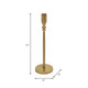 18191-02#Metal, 12" Traditional Taper Candleholder, Gold