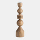 18193-02#Wood, 12" Stacking Shapes Taper Candleholder, Natu