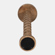 18218-02#Wood, 30" Spiral Floor Pillar Candleholder, Natura
