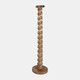 18218-03#Wood, 36" Spiral Floor Pillar Candleholder, Natura