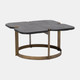 18223-02#Metal, 32x17  Stone Top Coffee Table, 2boxes