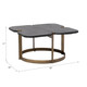 18223-02#Metal, 32x17  Stone Top Coffee Table, 2boxes