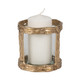 18226-01#Metal, 6" Hurricane W Glass, Gold