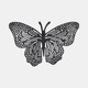 18229-02#Metal, 16" Wall Butterfly, Black