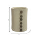 18232-02#Ecomix, 9" Button Vase, Ivory