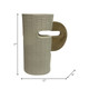 18234-02#Ecomix, 17" Vase With Handle, Ivory