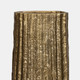 18242-03#Metal, 58" Ribbed Floor Vase, Gold
