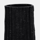 18242-04#Metal, 35" Ribbed Floor Vase, Black