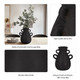 18252-02#Terracotta, 12" Vase With 4 Handles, Black