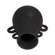 18252-02#Terracotta, 12" Vase With 4 Handles, Black