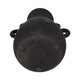 18252-02#Terracotta, 12" Vase With 4 Handles, Black