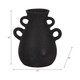 18252-02#Terracotta, 12" Vase With 4 Handles, Black