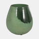 18266-01#Glass, 8" Dipped Vase, Green
