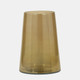 18268-01#Glass, 8" Luster Vase, Gold