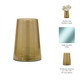 18268-01#Glass, 8" Luster Vase, Gold