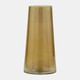 18268-02#Glass, 12" Luster Vase, Gold