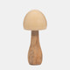 18276-02#Wood, 8" Coned Mushroom, Ivory