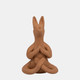 18289-01#Terracotta, 7" Namaste Yoga Bunny, Natural