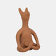 18289-02#Terracotta, 9" Om Yoga Bunny, Natural