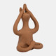 18289-03#Terracotta, 10" Salutation Yoga Bunny, Natural