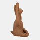 18289-03#Terracotta, 10" Salutation Yoga Bunny, Natural