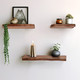 18320#S/3 Mango Wood Floating Shelves, Brown