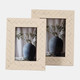 18338-01#Resin, 4x6 Woven Photo Frame, Ivory