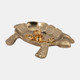 18343#Metal, 7" Turtle Trinket Tray, Gold