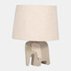 51268#18" Ecomix Elephant Lamp, Beige