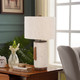 51271#24" Ecomix Fabric Lamp With Wood, Ivory