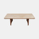 18382-01#55x16" Travertine Coffee Table, Brown, Kd