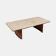18382-01#55x16" Travertine Coffee Table, Brown, Kd