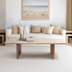 18382-01#55x16" Travertine Coffee Table, Brown, Kd