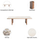 18382-01#55x16" Travertine Coffee Table, Brown, Kd
