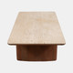 18382-01#55x16" Travertine Coffee Table, Brown, Kd