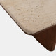 18382-01#55x16" Travertine Coffee Table, Brown, Kd