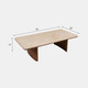 18382-01#55x16" Travertine Coffee Table, Brown, Kd