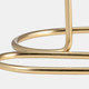 18189-03#Metal, 8" Double Swirl 2-taper Candleholder, Gold