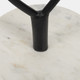 18395-02#Metal, 25" Loophole Table Marble Base, Black