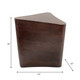 18409#Wood, 18" Modern Side Table, Brown