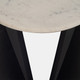 18411#Wood/marble, 22" Modern Side Table, Black, Kd