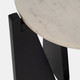 18411#Wood/marble, 22" Modern Side Table, Black, Kd