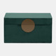 14829-08#S/3 7/8/9" Velveteen Box W/ Round Medallion, Green