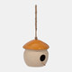 18424-02#Cer, 6" Round Bird Feeder, Dark Orange