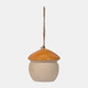 18424-02#Cer, 6" Round Bird Feeder, Dark Orange
