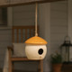 18424-02#Cer, 6" Round Bird Feeder, Dark Orange