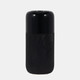 17867-10#Cer, 12"h Grooved Vase, Black