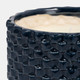 80035-14#7" 27 Oz Ocean Mist Woven Candle, Navy