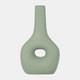 18425-04#Cer, 9" Open Cut-out Nomad Vase, Dark Sage